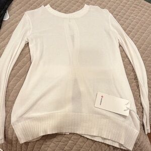 lululemon athletica White Crew Neck Sweater NWT